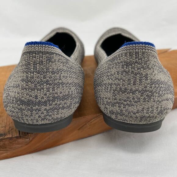 Rothy’s The Flat Taupe Heather Grey Heathered Neutral Round Toe Slip On Shoes 7 - Picture 5 of 16